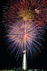 fireworks　at　Himeji port